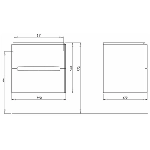 Mueble bajo lavabo Kolo Modo 60