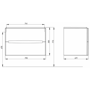 Mueble bajo lavabo Kolo Modo 80