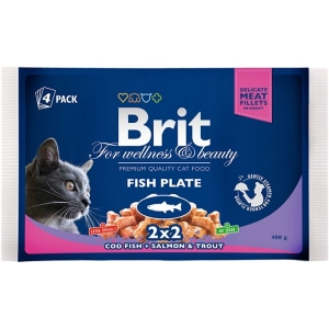 Comida para gatos Brit Premium Pouches Fish Plate 0,4 kg