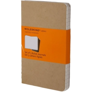 Bloc de notas Moleskine Set of 3 Ruled Cahier Journals Large Beige