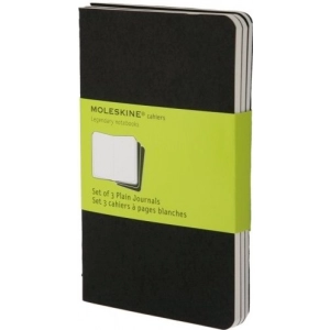 Bloc de notas Moleskine Set of 3 Plain Cahier Journals Pocket Black